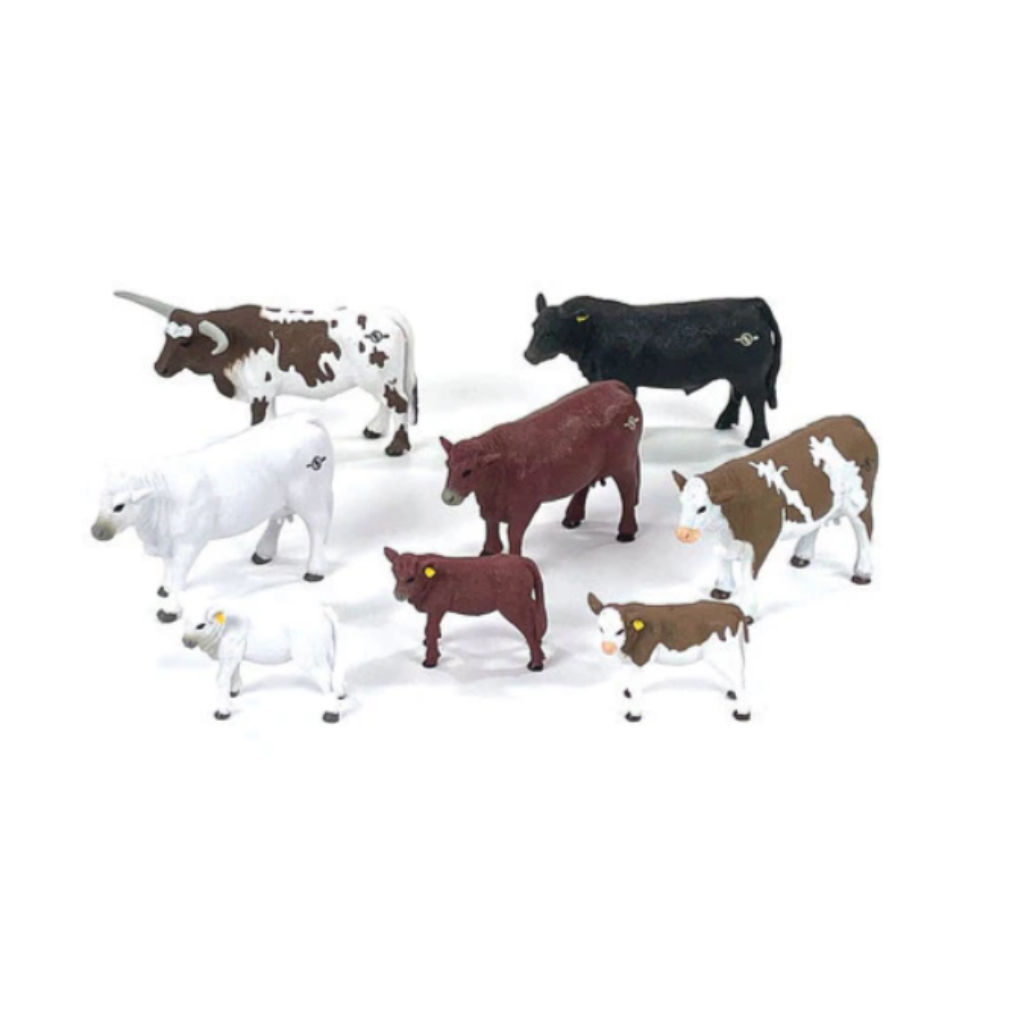 Big Country Toys 8 Piece Cattle Set