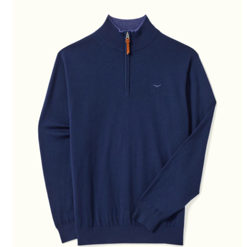 RM Ernest sweater 1/4 zip merino wool