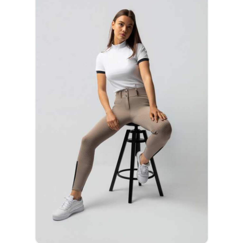 Horze Evelyn Full Grip Ladies Breeches Simply Taupe