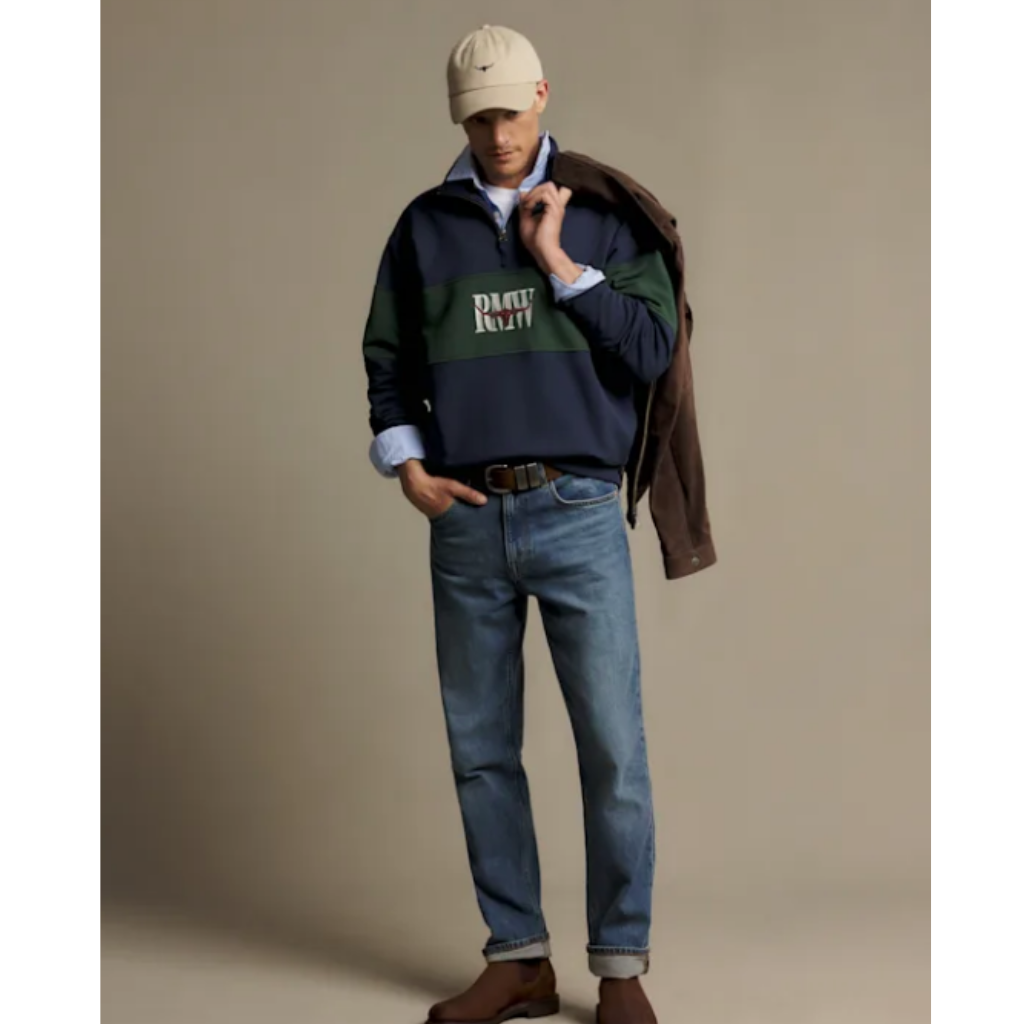 RM Williams Men's Heritage panel quarter-zip