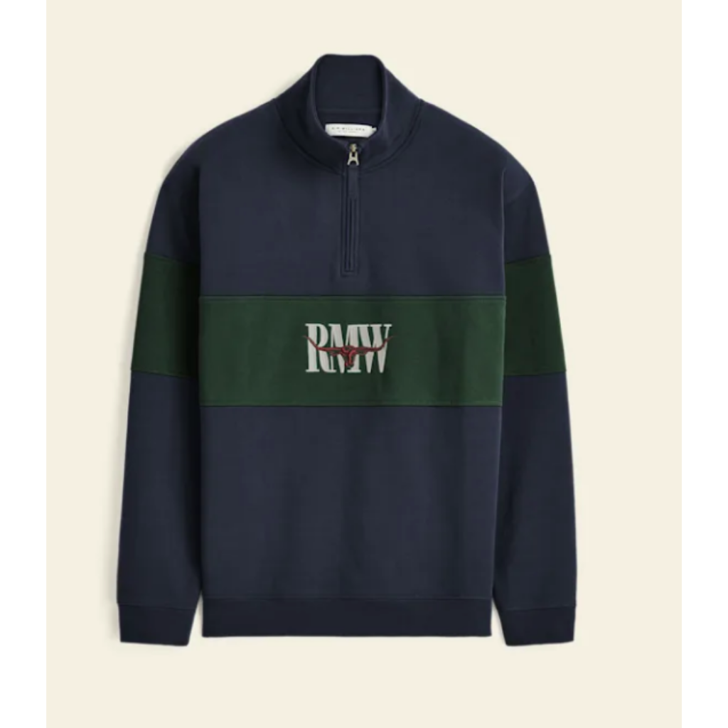 RM Williams Men's Heritage panel quarter-zip