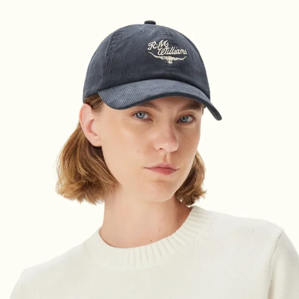 R.M.Williams - Script Longhorn Cap - Corduroy - Slate