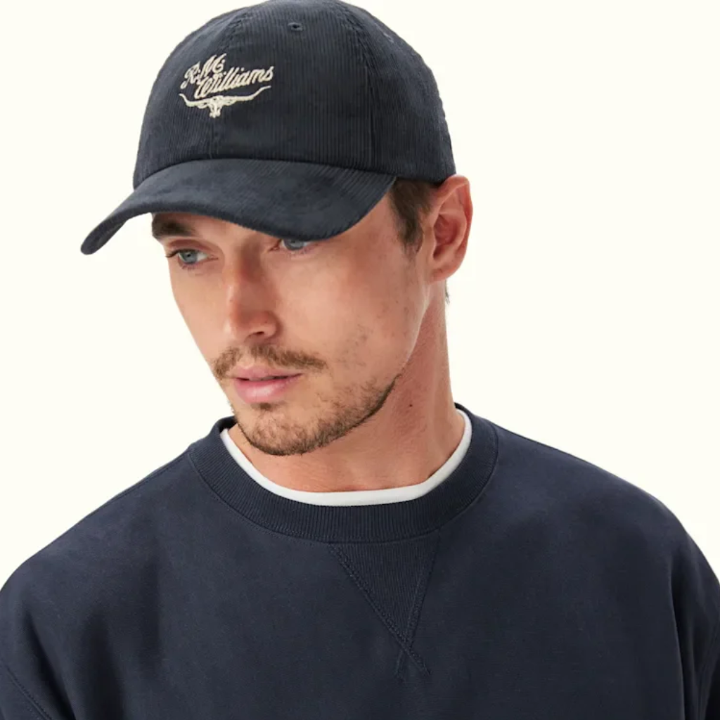 R.M.Williams - Script Longhorn Cap - Corduroy - Slate