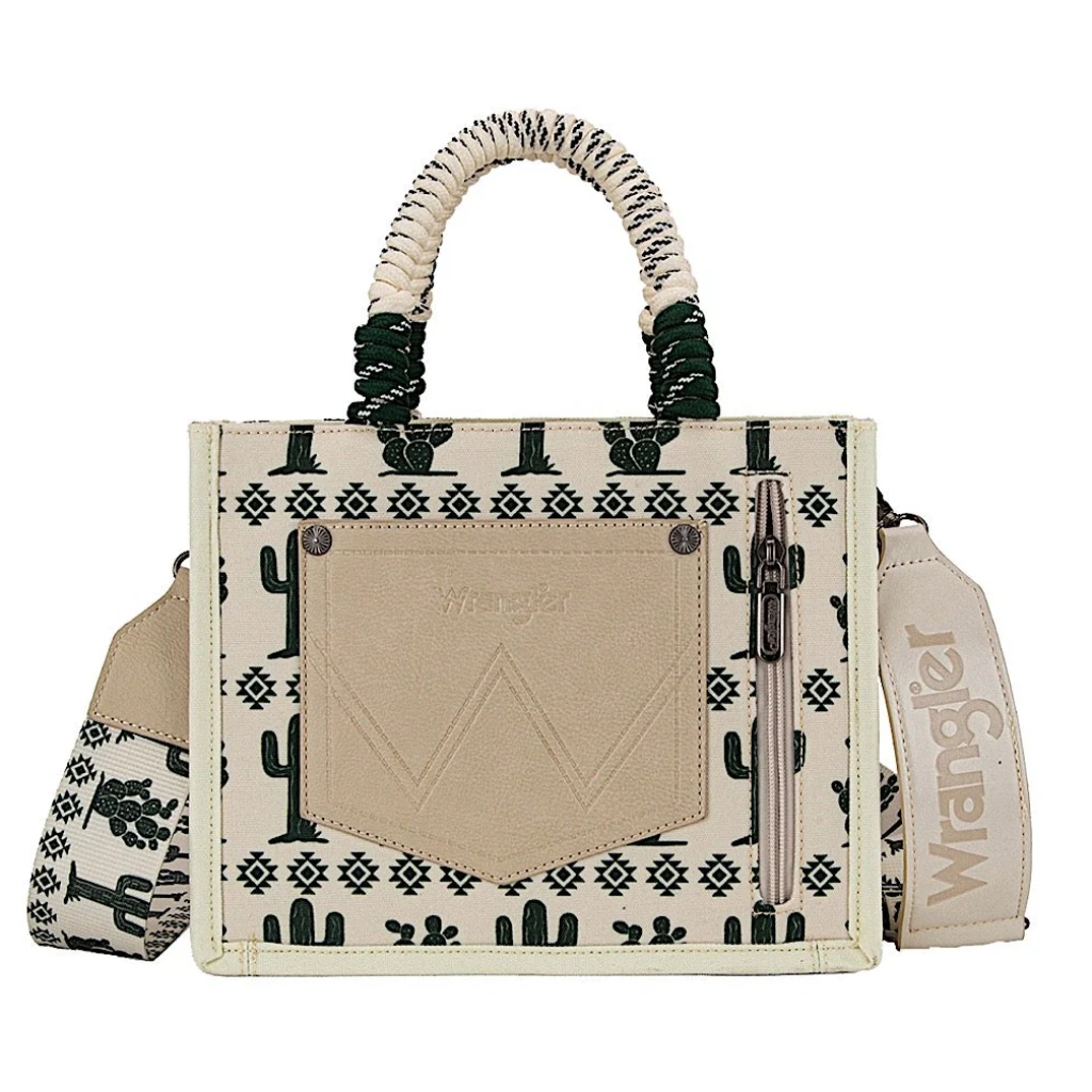 Wrangler Southwestern Rope Handle Bag - Beige