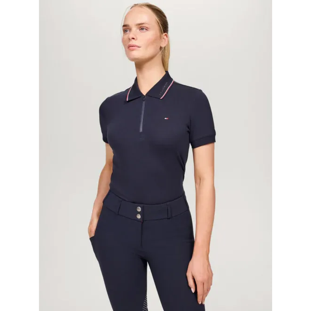 Tommy Hilfiger Camden Zip Polo Shirt Desert Sky