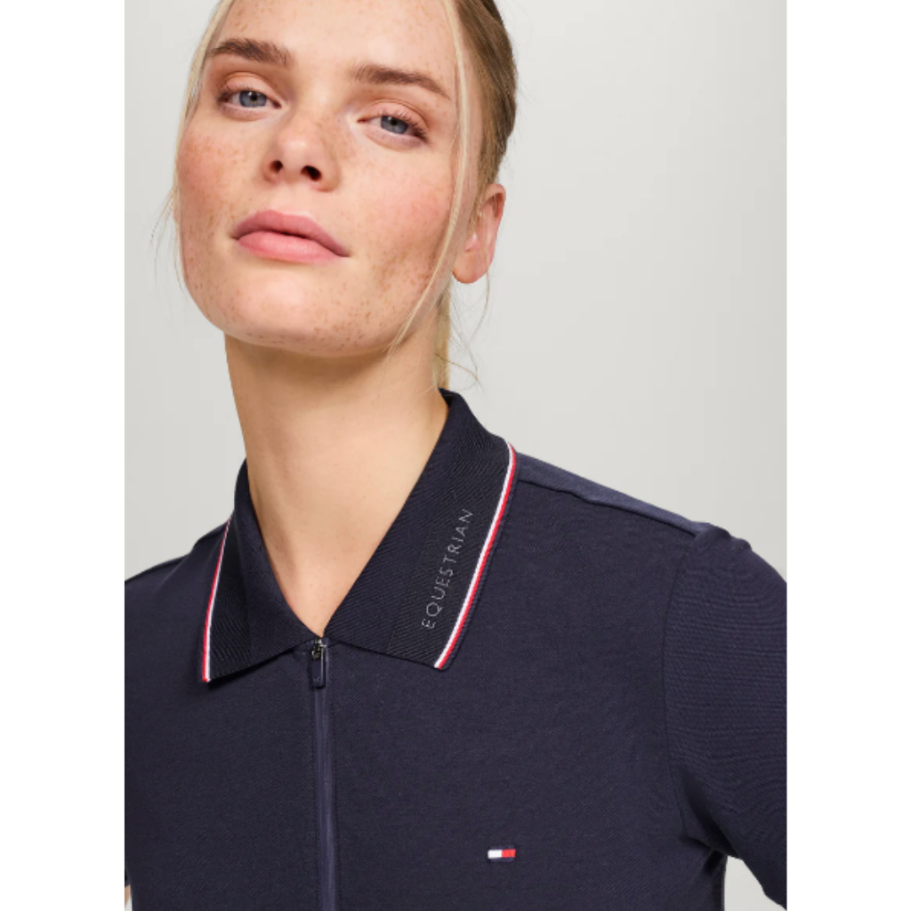 Tommy Hilfiger Camden Zip Polo Shirt Desert Sky