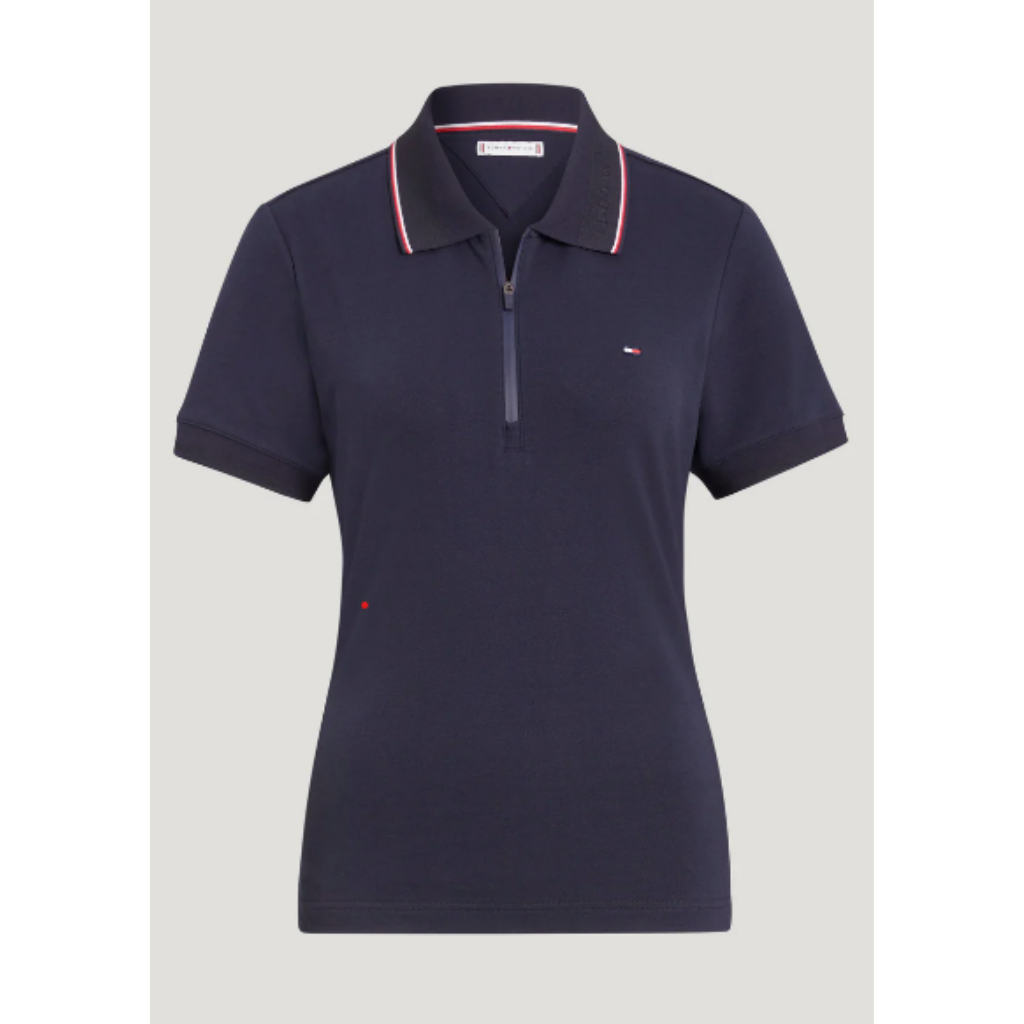 Tommy Hilfiger Camden Zip Polo Shirt Desert Sky