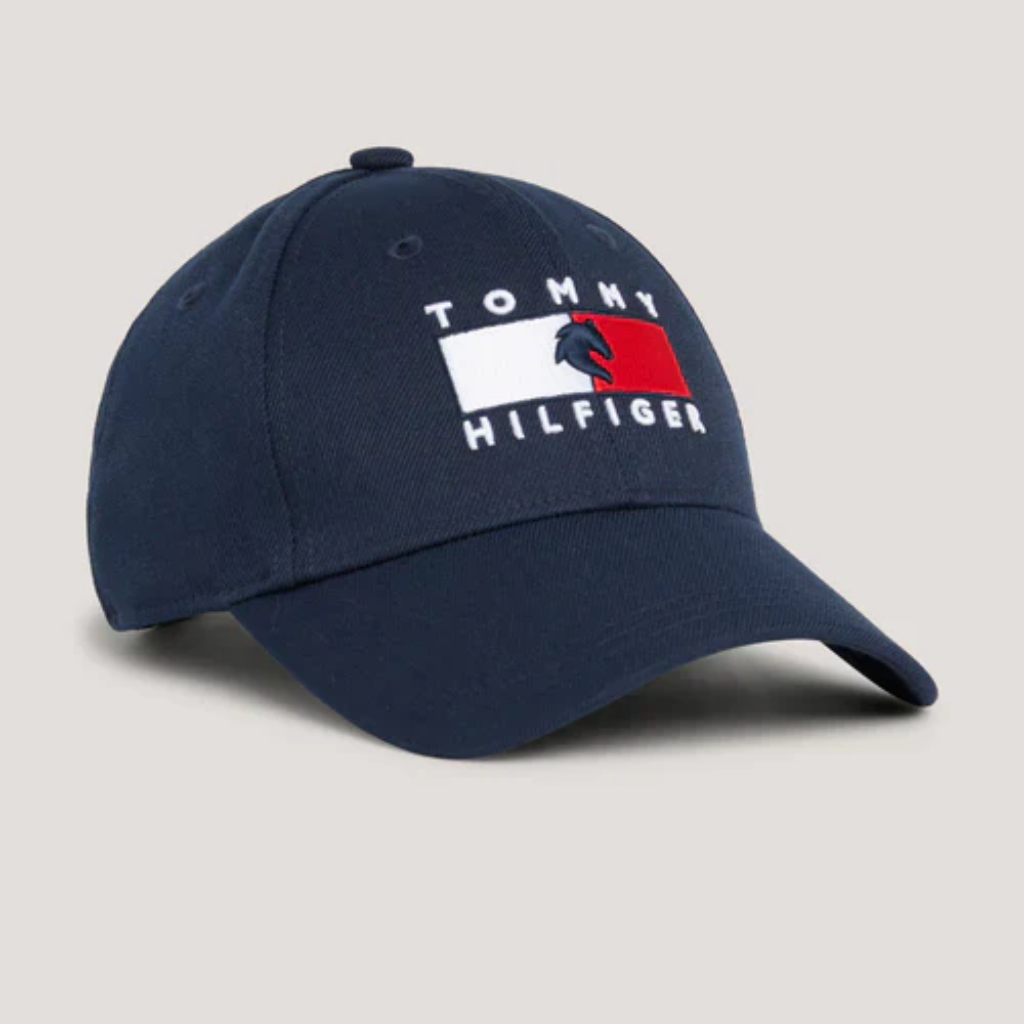 Tommy Hilfiger Montreal Water Repellent Flag Logo Cap Desert Sky