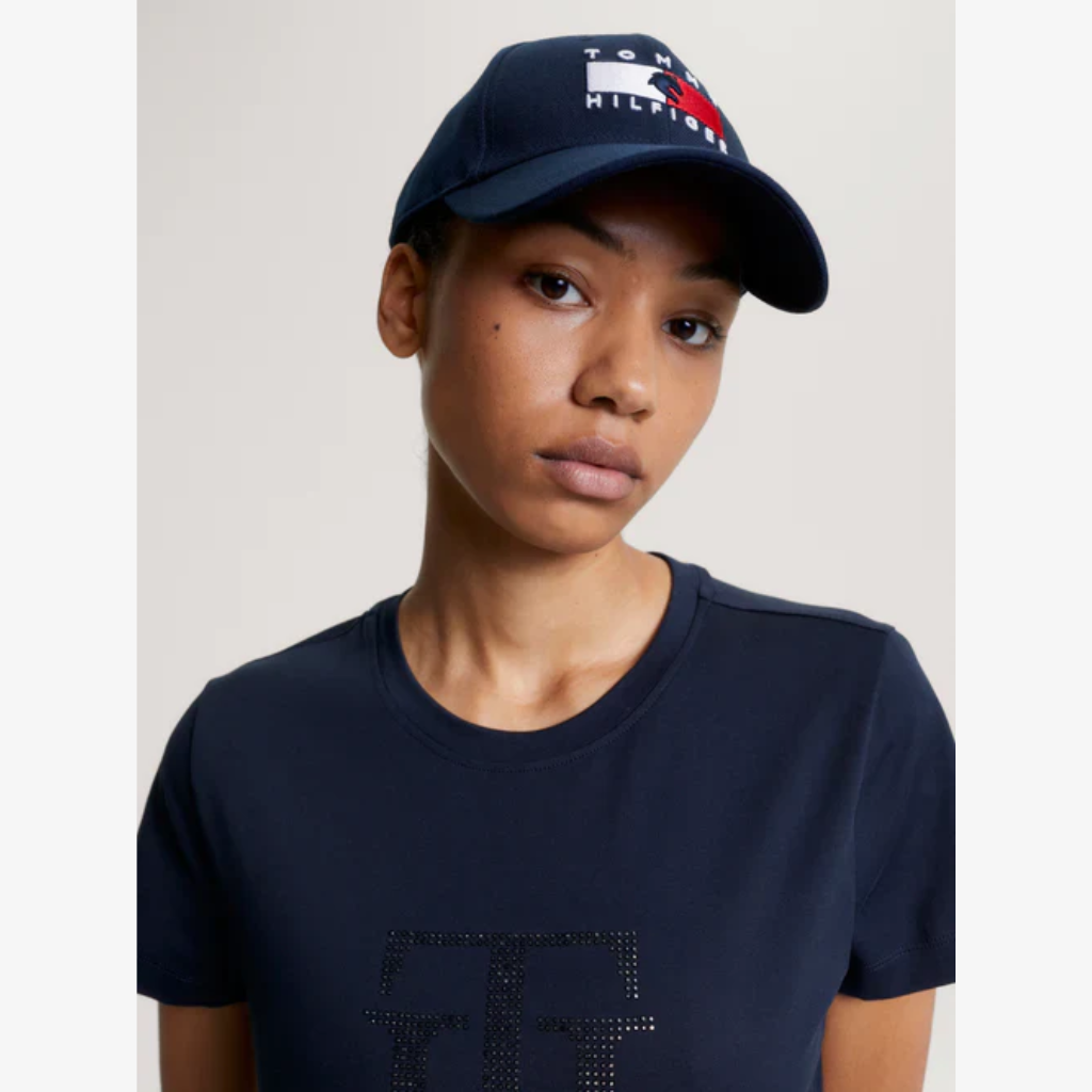 Tommy Hilfiger Montreal Water Repellent Flag Logo Cap Desert Sky