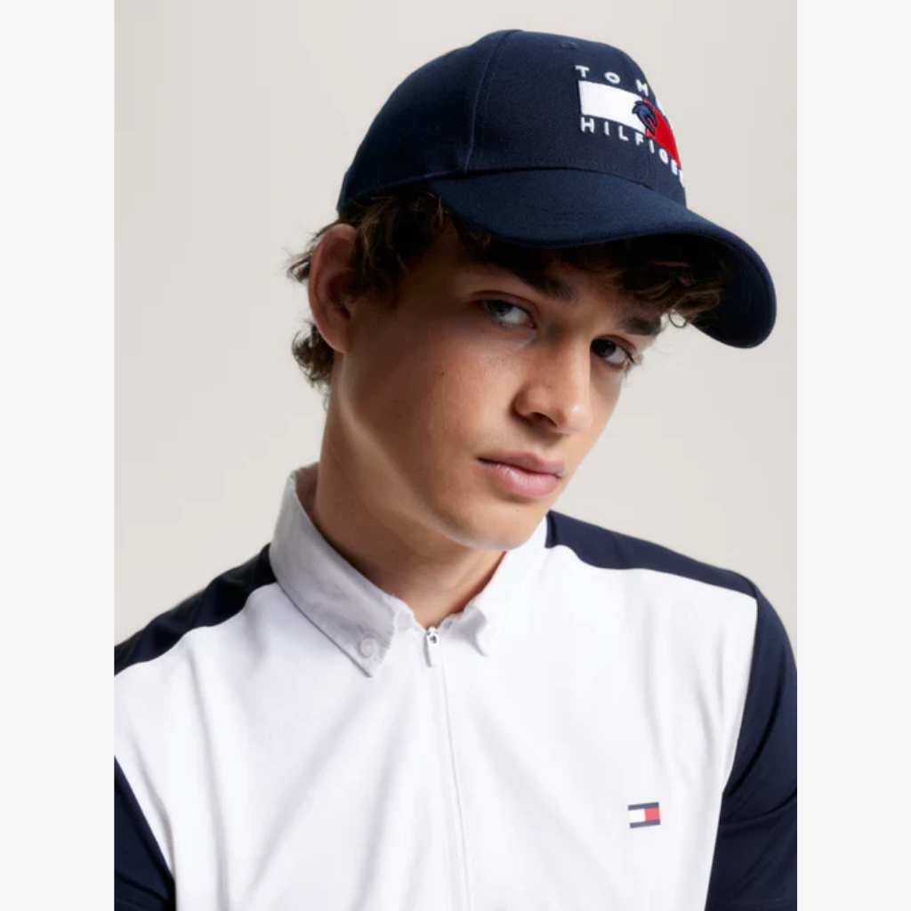 Tommy Hilfiger Montreal Water Repellent Flag Logo Cap Desert Sky