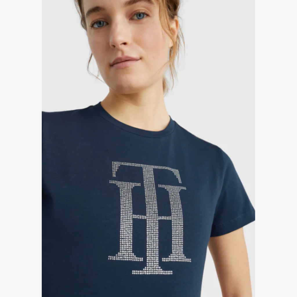 Tommy Hilfiger Manhattan Short Sleeve Rhinestone Tee