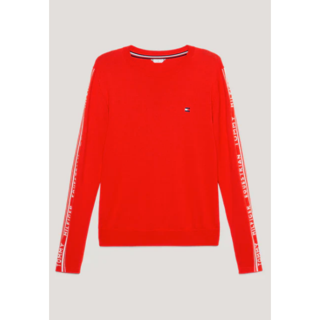 Tommy Hilfiger Seattle Jacquard Logo Sweater Red
