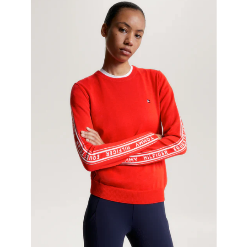 Tommy Hilfiger Seattle Jacquard Logo Sweater Red