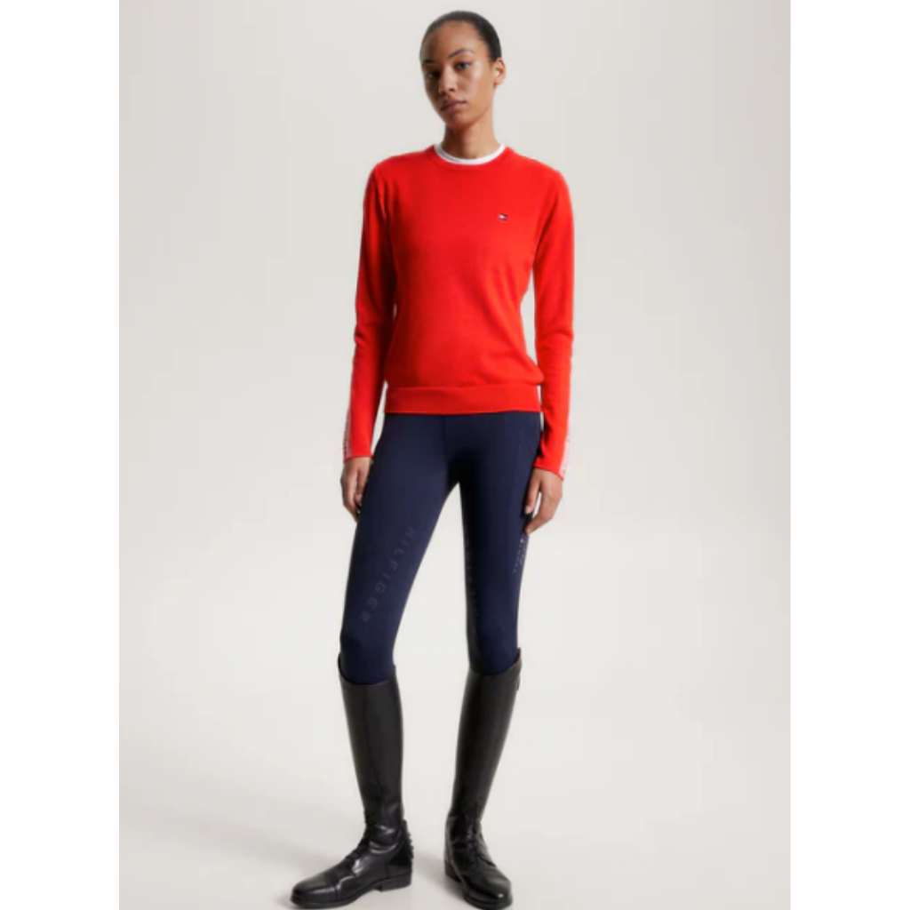 Tommy Hilfiger Seattle Jacquard Logo Sweater Red