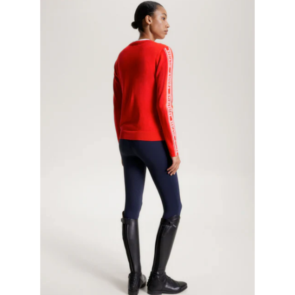 Tommy Hilfiger Seattle Jacquard Logo Sweater Red