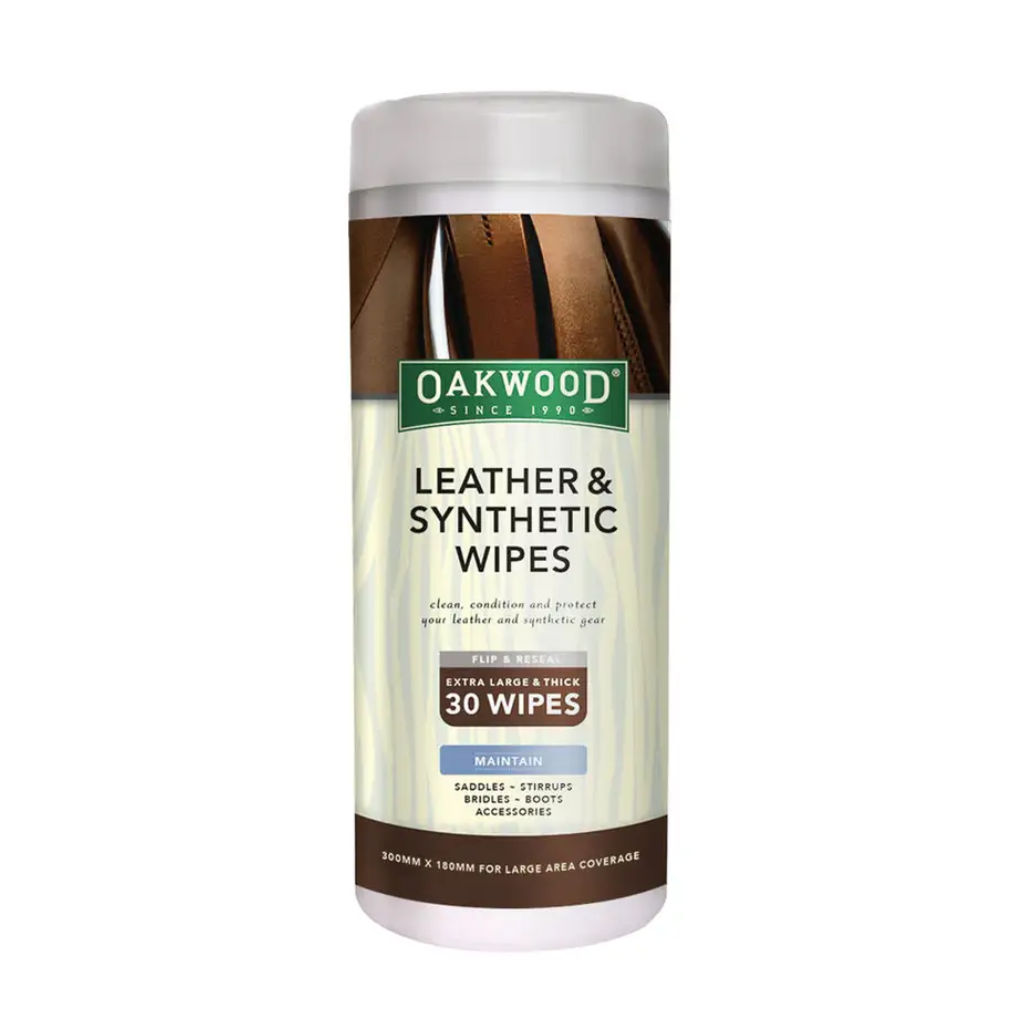 Oakwood Leather & Synthetic Wipes 30 Pack
