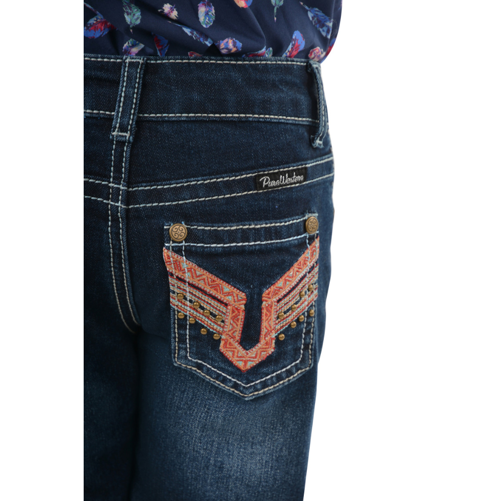 Girl's Pure Western Aztec Boot Cut Jean