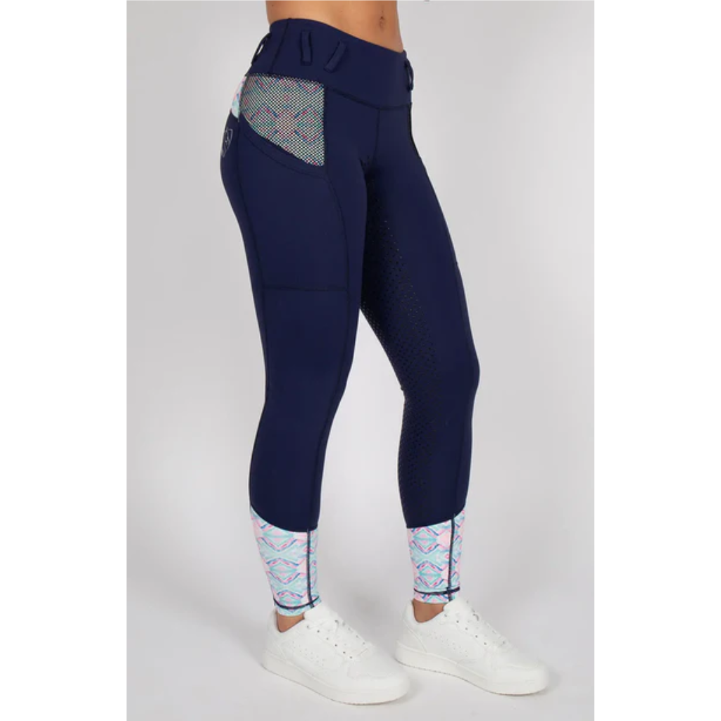 Bare Equestrian Youth Performance Riding Tights - Navy Azure
