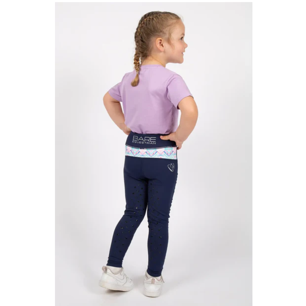 BARE Babes Performance Riding Tights - Navy Azure