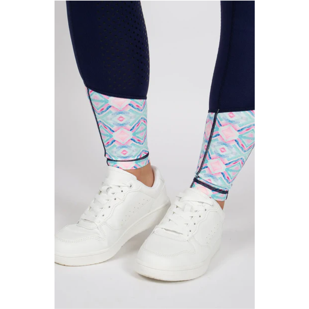 Bare Equestrian Youth Performance Riding Tights - Navy Azure