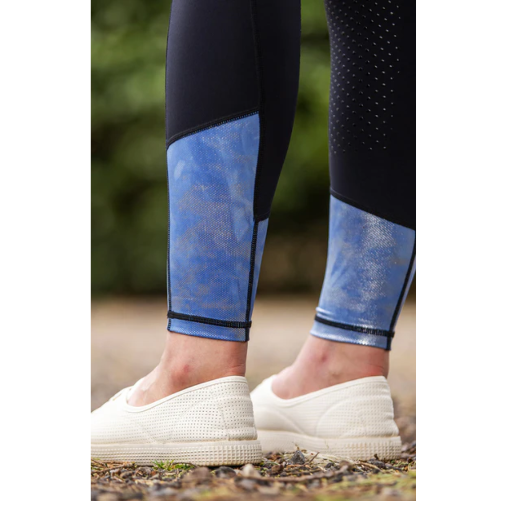 BARE Performance Riding Tights Yth - Periwinkle Splash