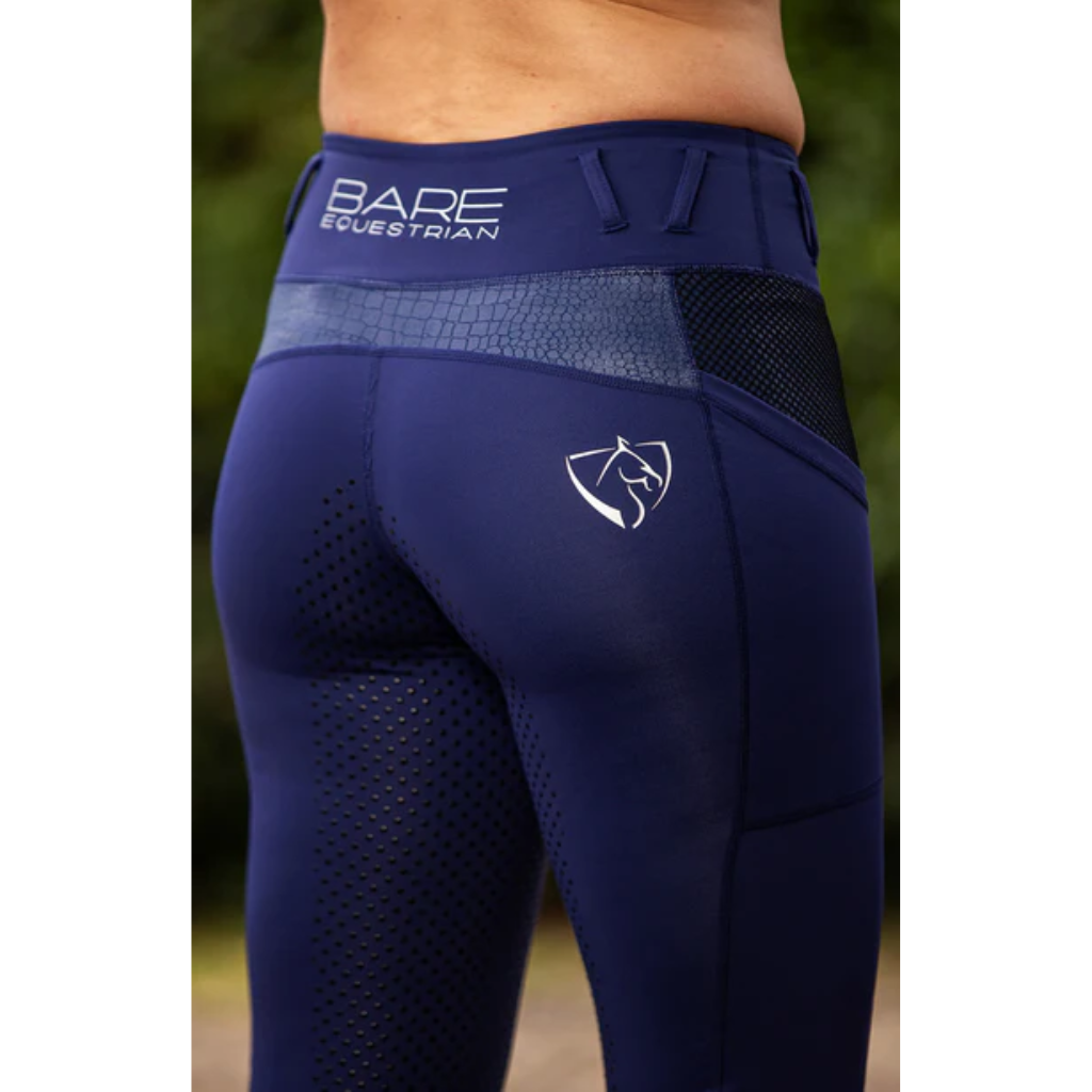BARE Performance Riding Tights - Navy Croc