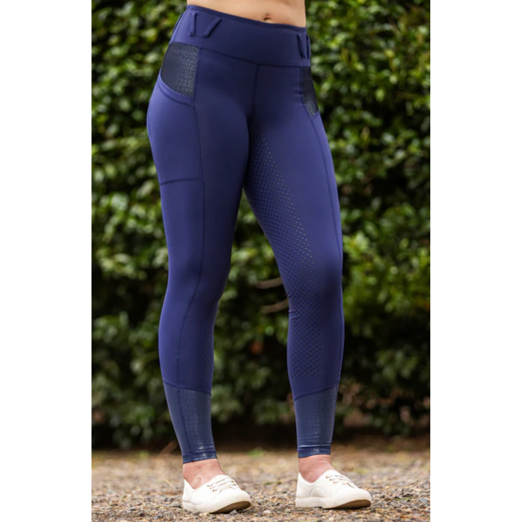 BARE Performance Riding Tights - Navy Croc
