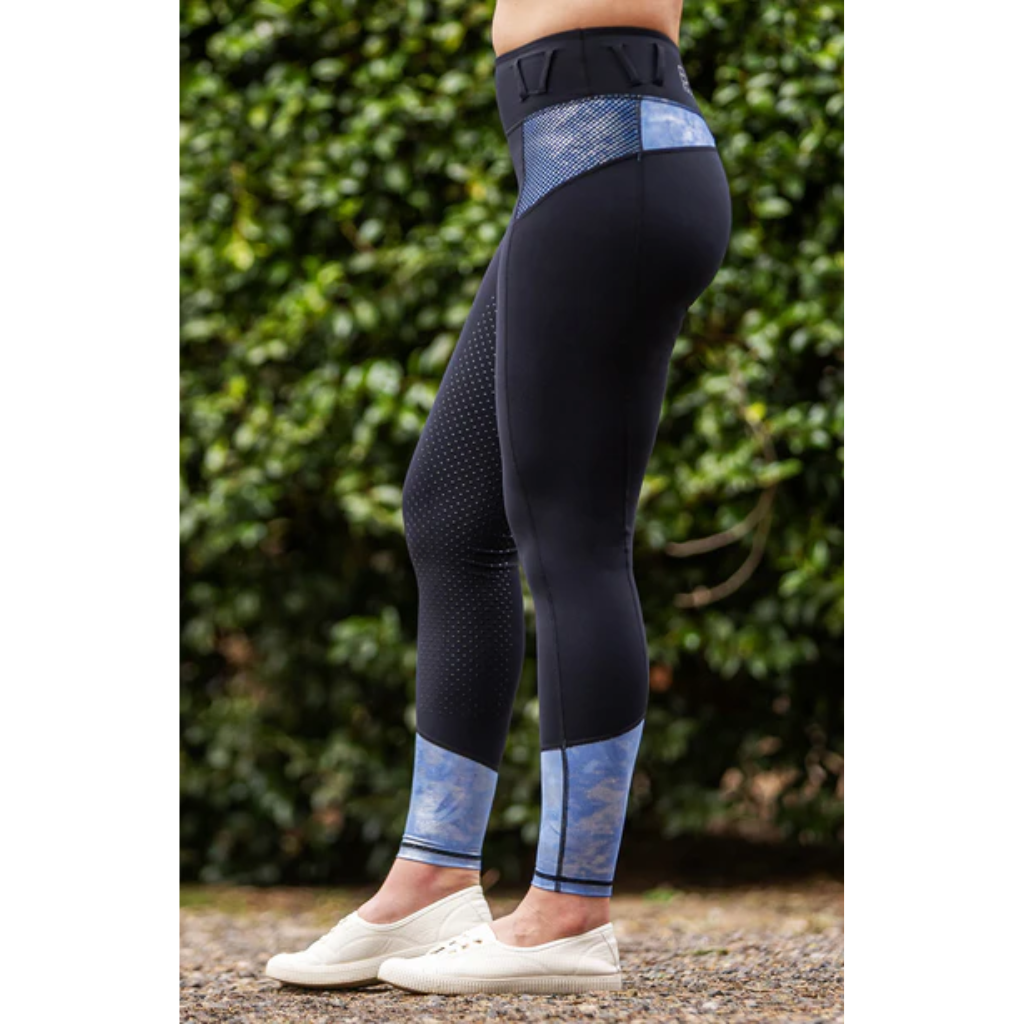 BARE Performance Riding Tights - Periwinkle Splash