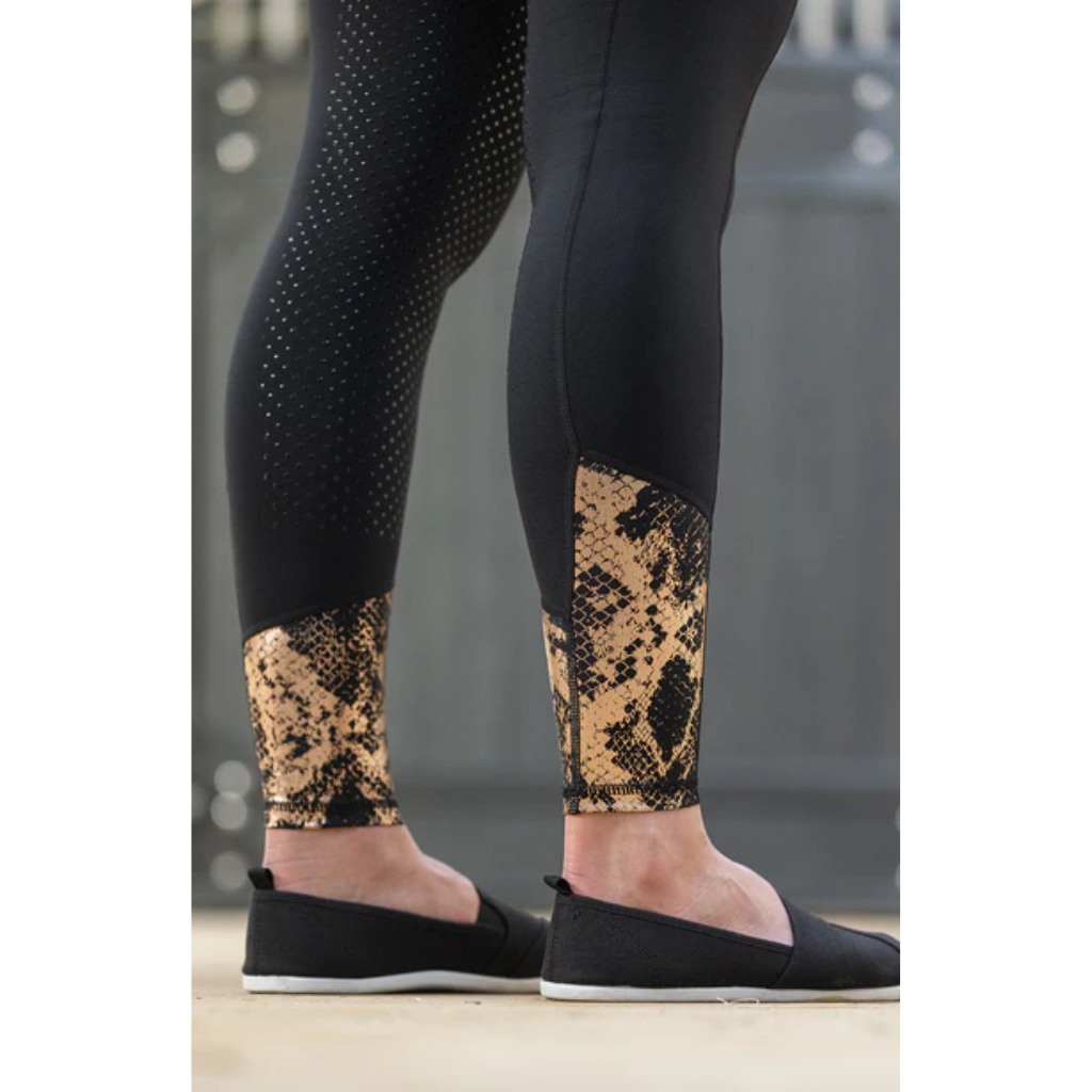 Bare Performance Riding Tights - Black Rose Gold