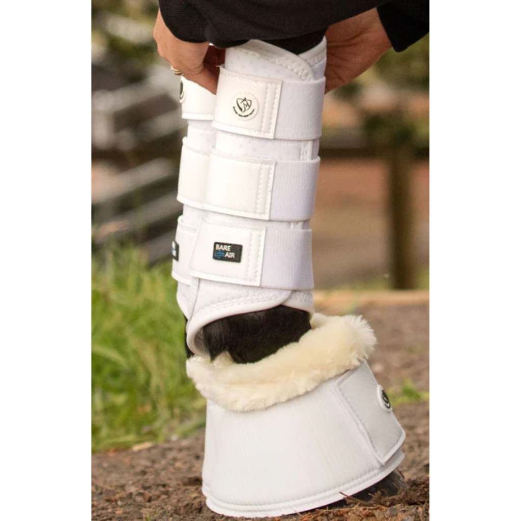 BARE Horse Wear - AIRFLOW Carbon Brushing Boots - White