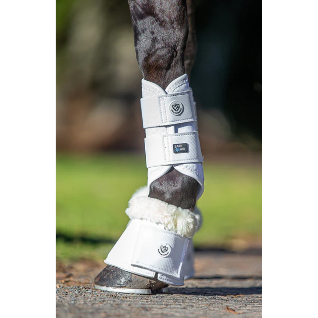 BARE Horse Wear - AIRFLOW Carbon Brushing Boots - White
