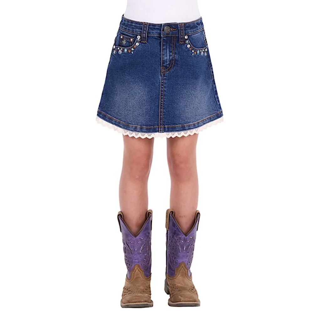 Pure Western Girl's Bronte Skirt - Evening Sky