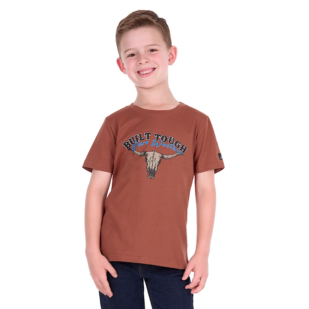 Pure Western Boy's Chris Tee - Rust