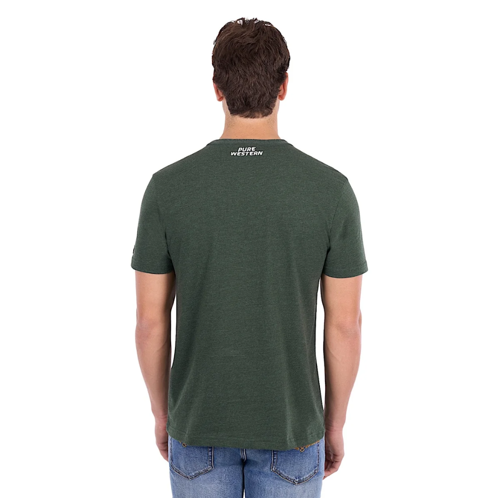 Pure Western Men's Chris Tee - Green Marle