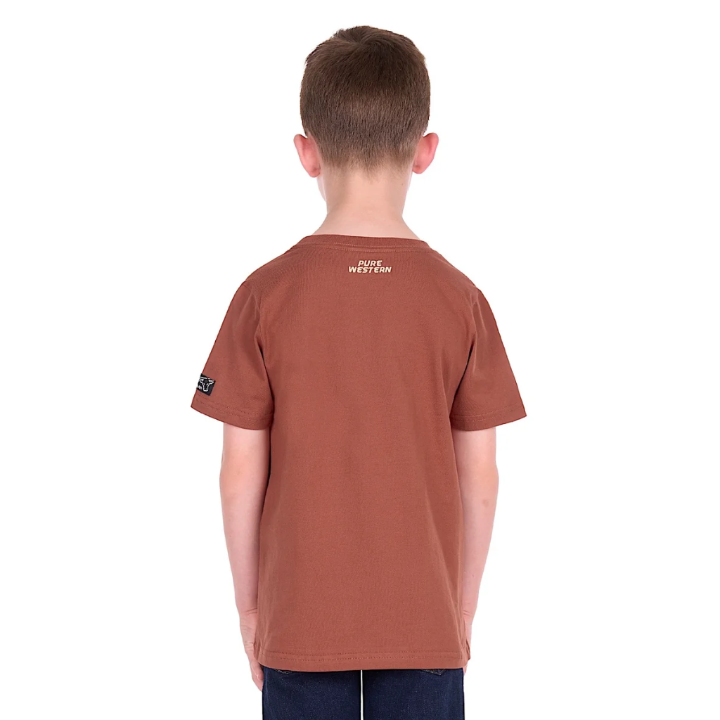 Pure Western Boy's Chris Tee - Rust