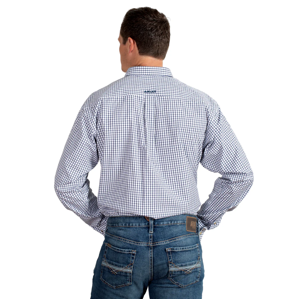 Ariat Pro Series Cliff Classic Fit Shirt Navy Stripe