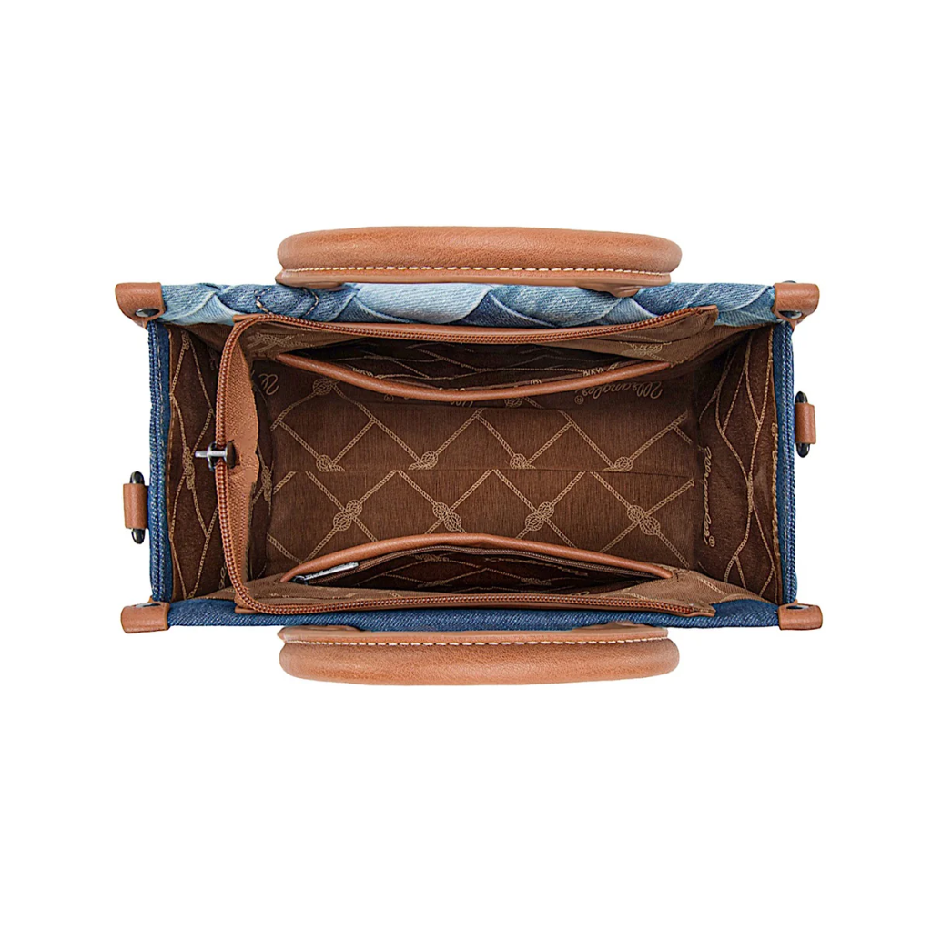 Wrangler Women's Denim Patchwork Crossbody Bag - Denim