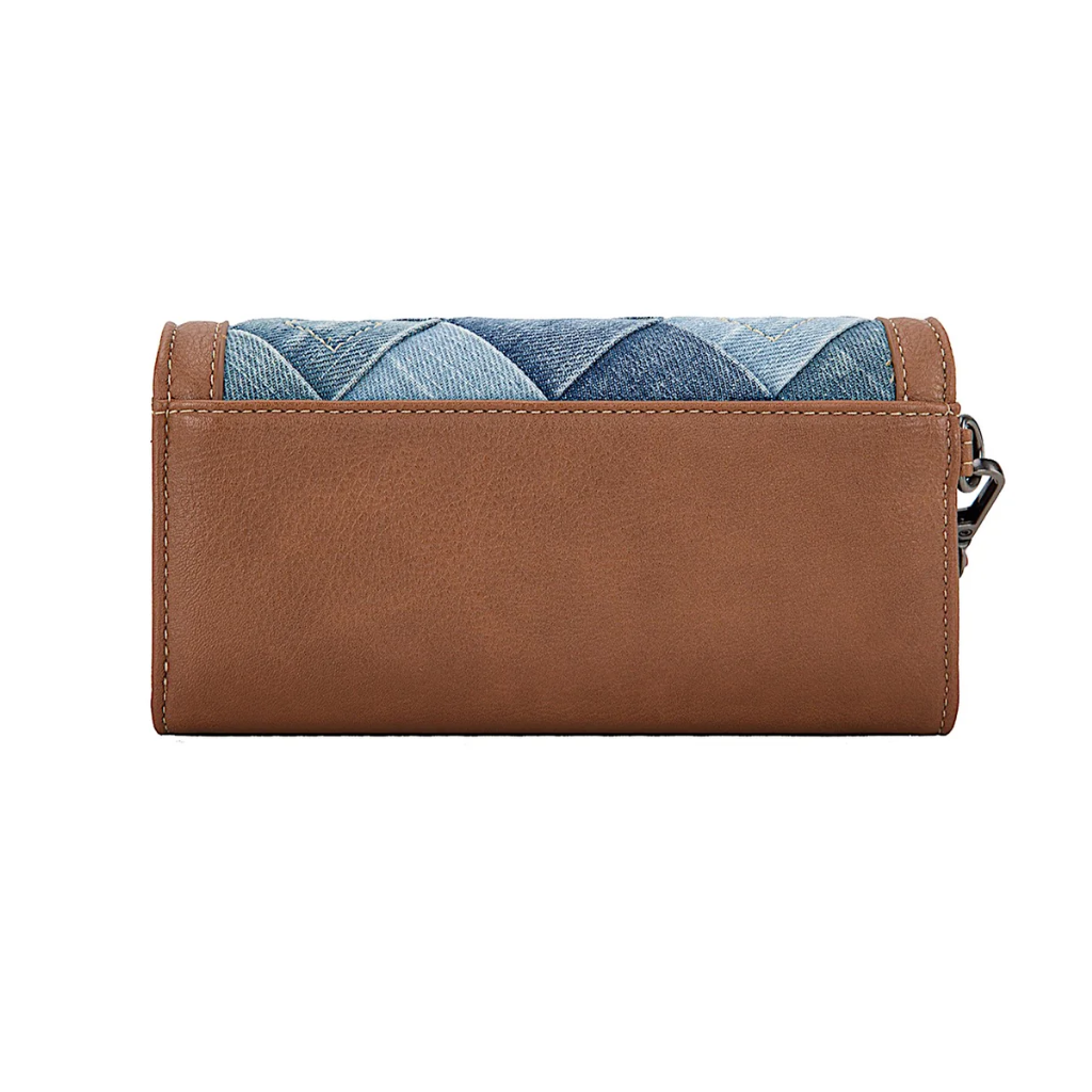 Wrangler Women's Denim Patchwork Wallet - Denim