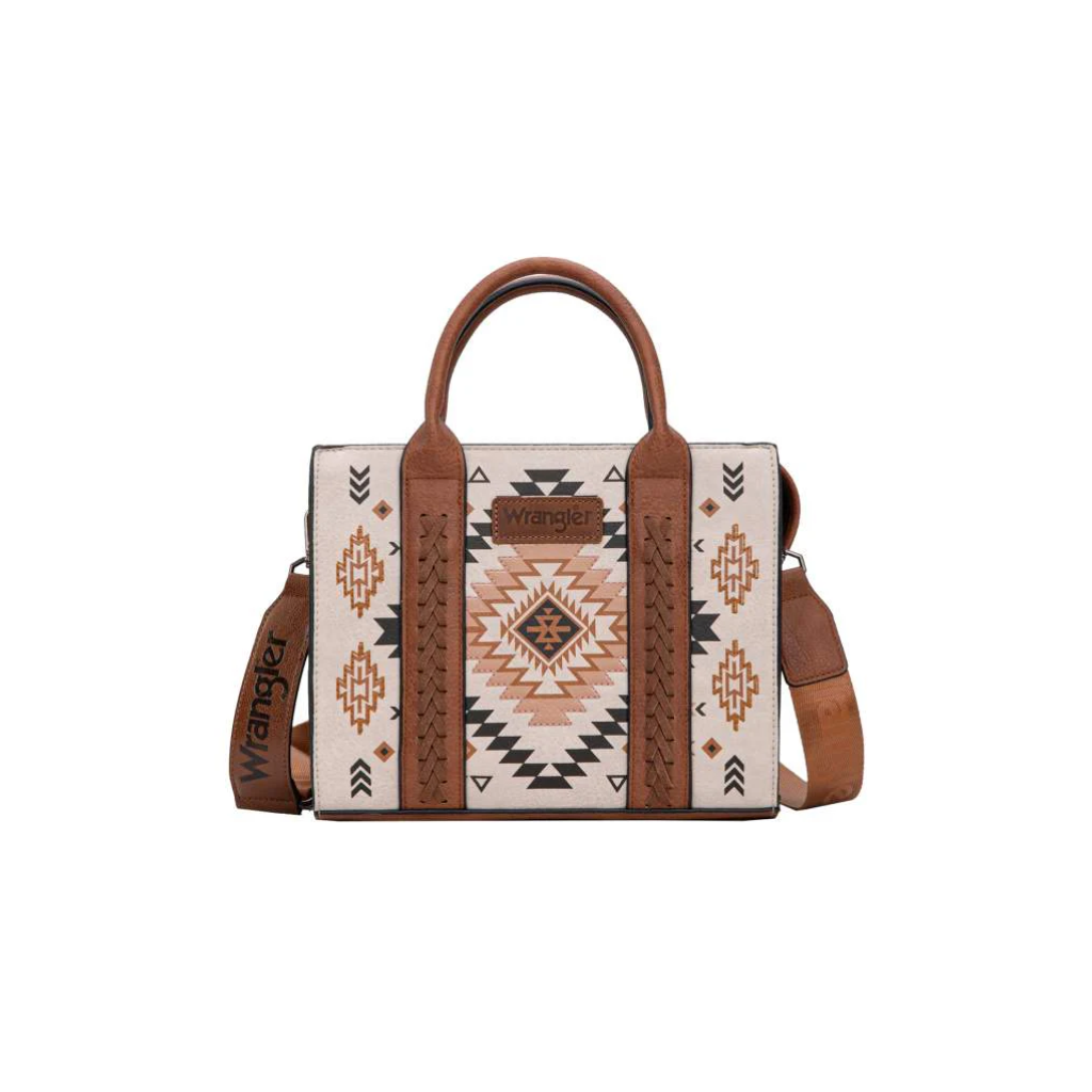 Wrangler Women's Cow Print Handbag - Tan