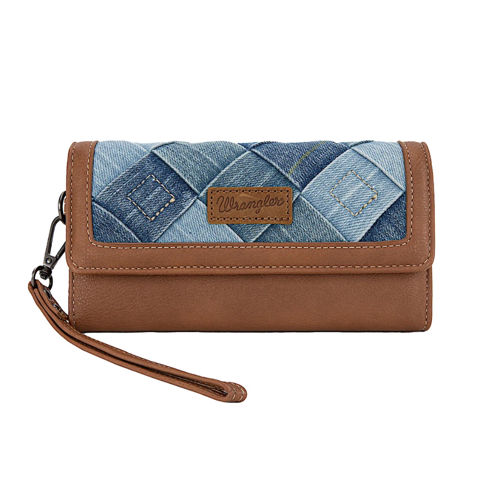 Wrangler Women's Denim Patchwork Wallet - Denim