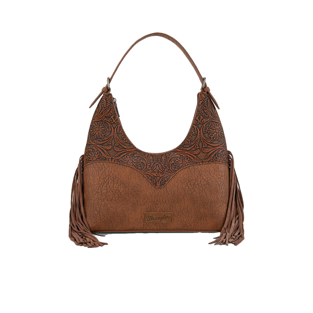Wrangler - Tessa Tooled Fringe Shoulder Bag Tan