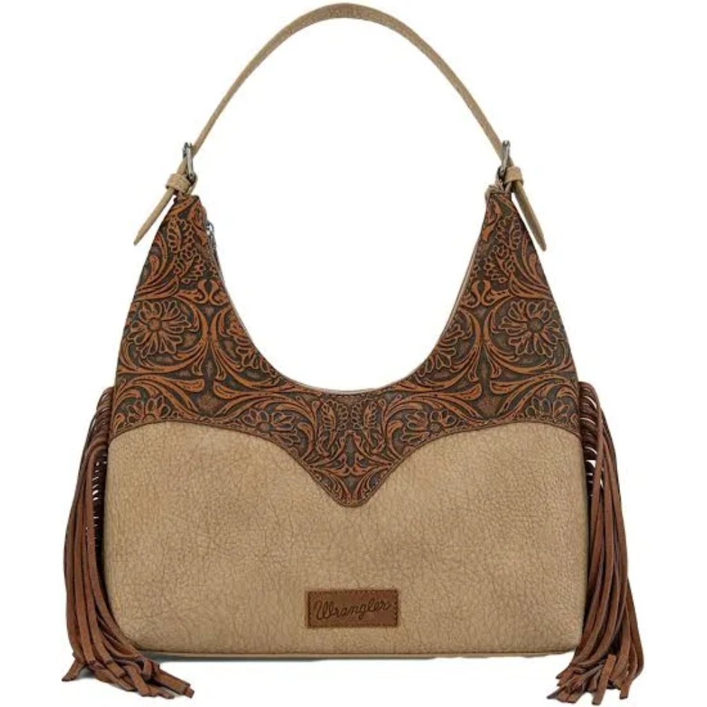 Wrangler - Tessa Tooled Fringe Shoulder Bag Camel