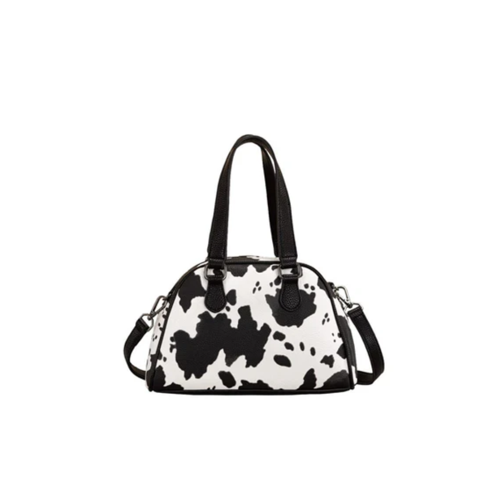 Wrangler Cow Print Handbag - Black