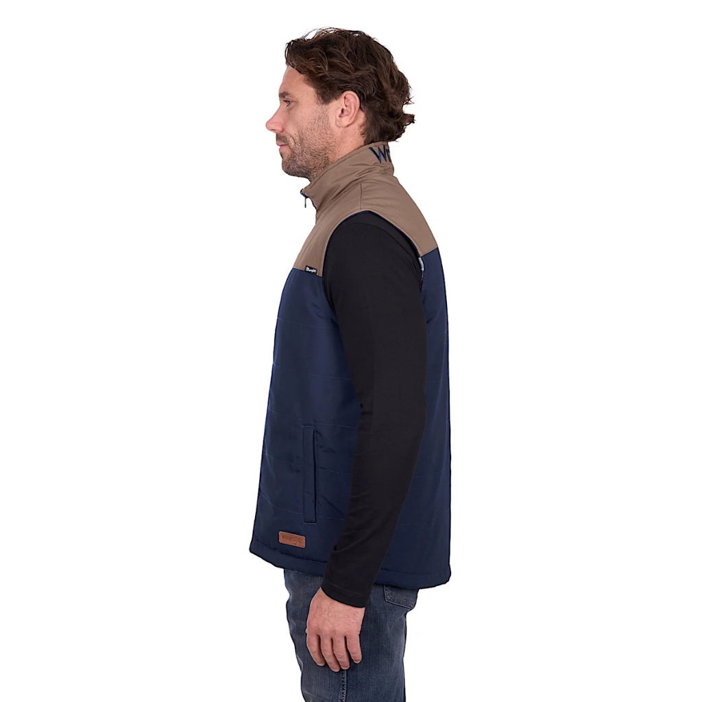 Wrangler Men's Dean Reversible Vest Navy/Tan