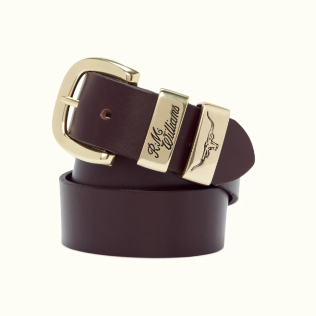RMW Drover Belt Chestnut/gold