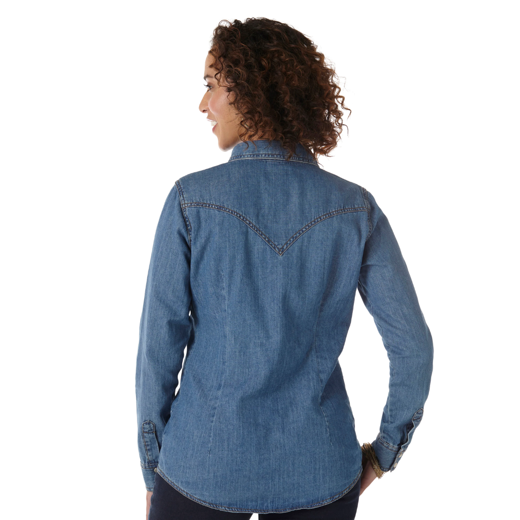Wrangler Women's Classic Fit Denim Shirt