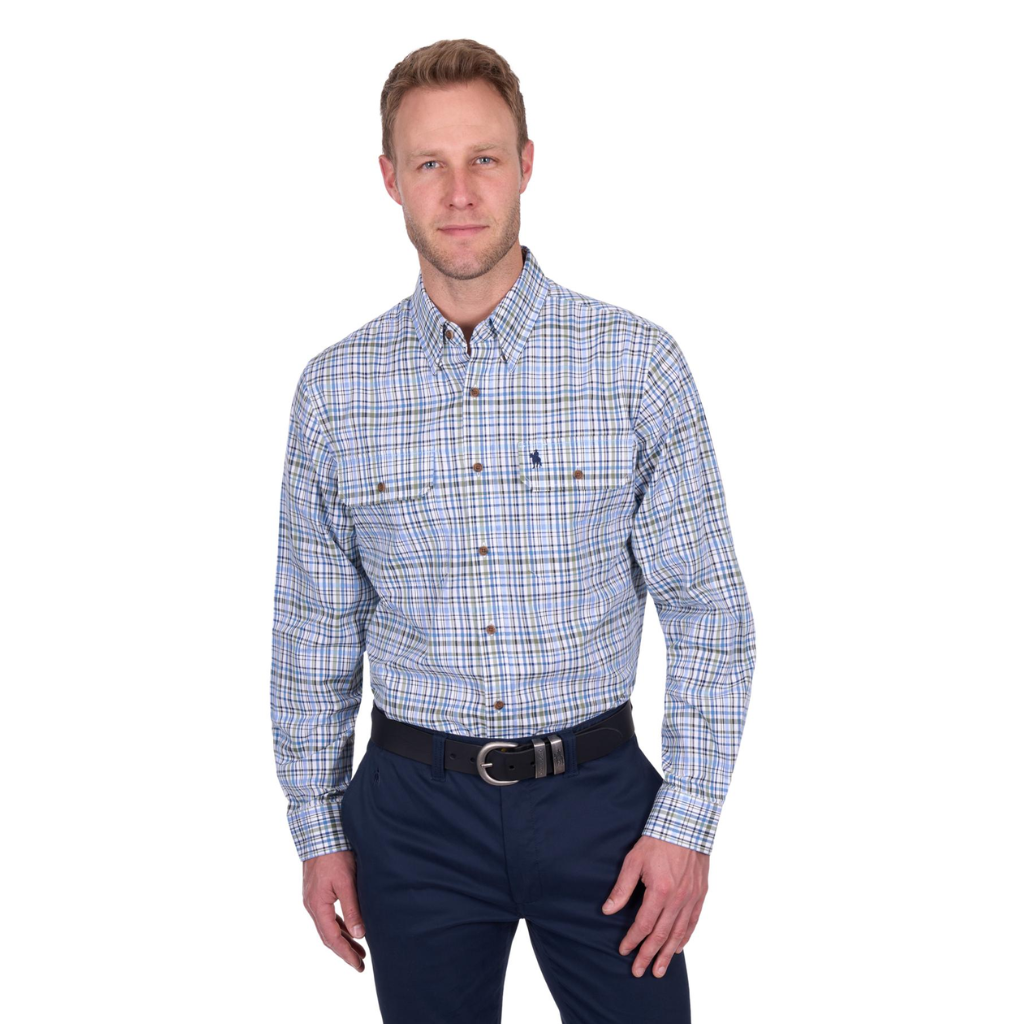 Men’s Thomas Cook Eric Check 2 Pocket Long Sleeve Shirt