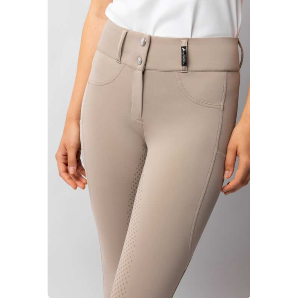 Horze Evelyn Full Grip Ladies Breeches Simply Taupe