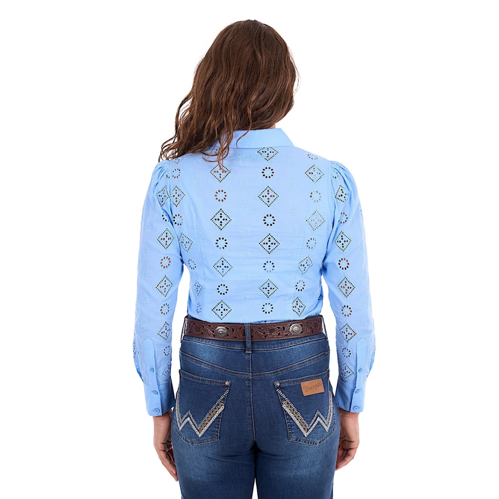 Wrangler Ladies Fleur L/S Shirt - Cornflower