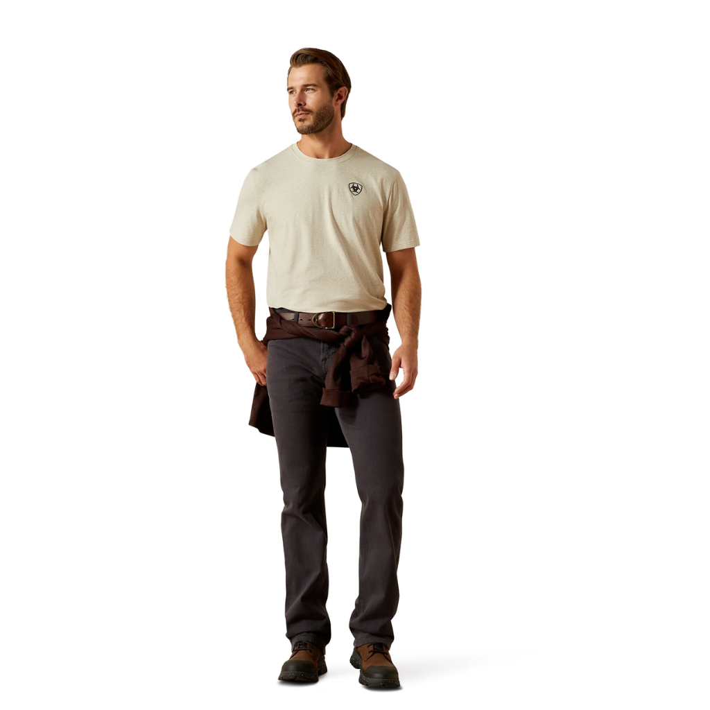 Ariat Men's BV Logo Khaki Heather T-Shirt